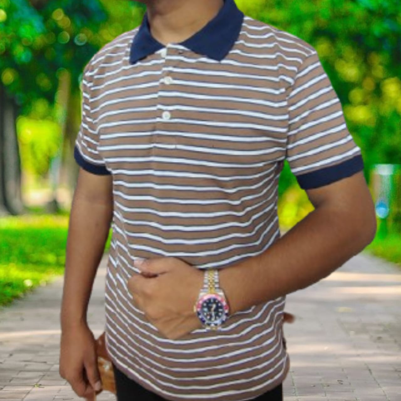 Stylish polo t shirt step print (5)